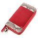 Women's clutch wallet STINGRAY LEATHER 18522 made of genuine stingray leather with python skin inserts Red 18522 фото 2