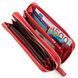 Women's clutch wallet STINGRAY LEATHER 18522 made of genuine stingray leather with python skin inserts Red 18522 фото 4