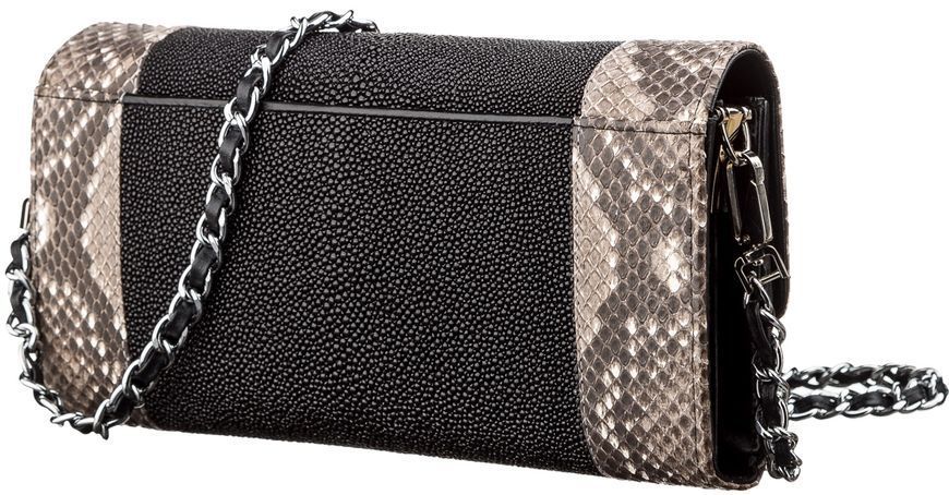 Сумка-клатч STINGRAY LEATHER 18215 из натуральной кожи морского ската Черная 18215 фото