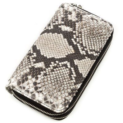 Гаманець жіночий SNAKE LEATHER 18524 з натуральної шкіри пітона Сірий 18524 фото