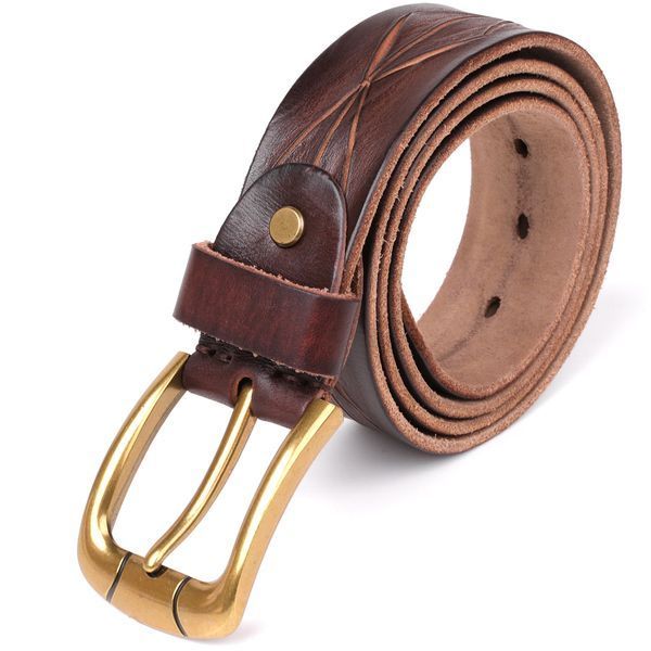 Leather belt Vintage 20132 Dark brown 20132 фото