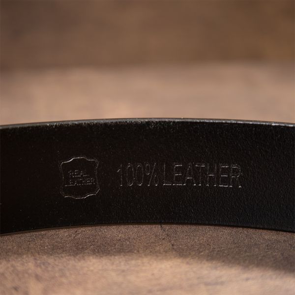 Classic men's belt Vintage 20382 Black 20382 фото