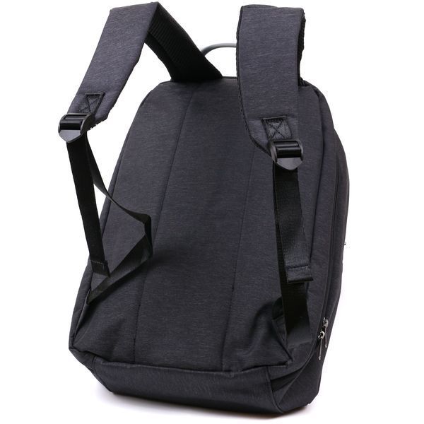 Solid men's textile backpack Vintage 20490 Black 20490 фото