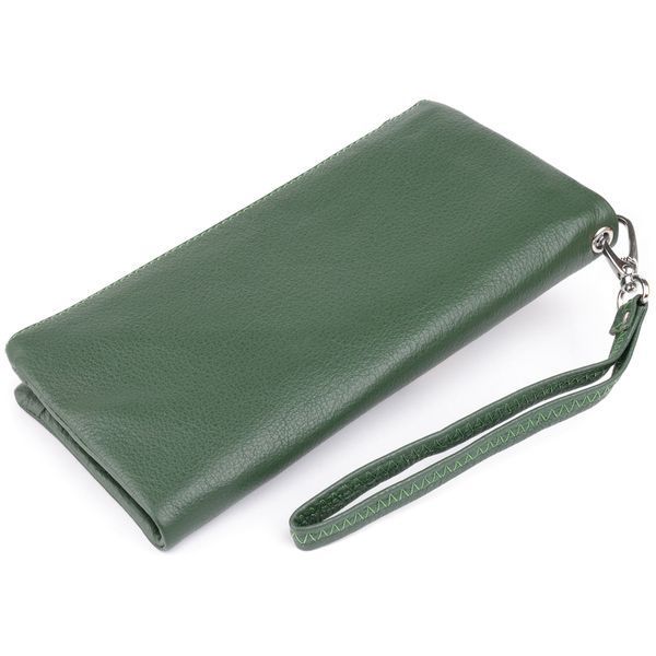 Кошелек-клатч из кожи с карманом для мобильного ST Leather 19308 Зеленый 19308 фото