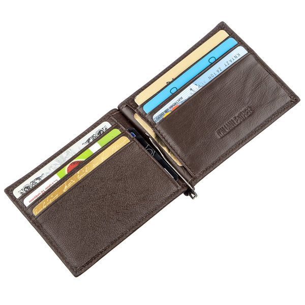 Stylish men's clip ST Leather 18946 Brown 18946 фото