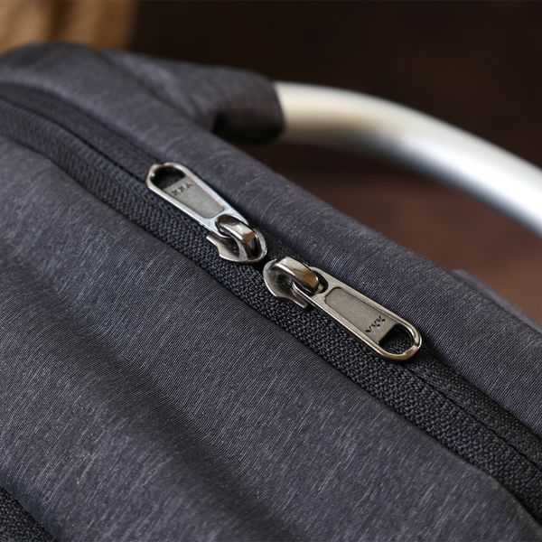 Solid men's textile backpack Vintage 20490 Black 20490 фото
