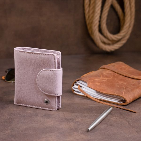 Маленький кошелек с монетницей сзади женский ST Leather 19266 Лиловый 19266 фото