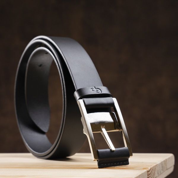Stylish belt for trousers GRANDE PELLE 00869 Black 20004 фото
