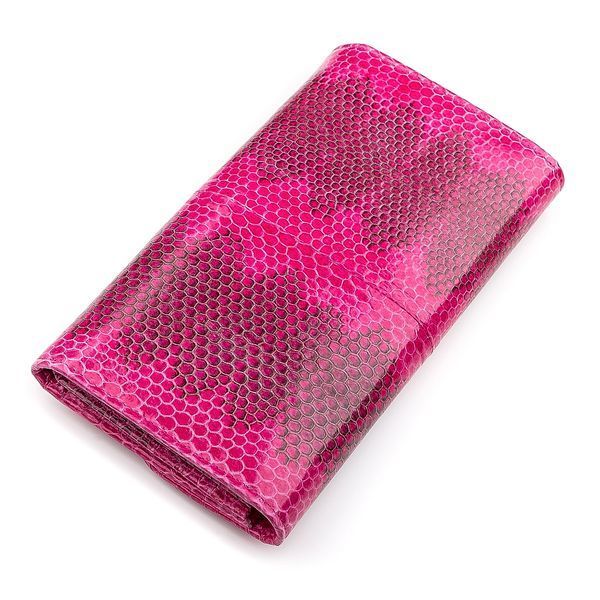 Гаманець жіночий SEA SNAKE LEATHER 18276 з натуральної шкіри морської змії Рожевий 18276 фото