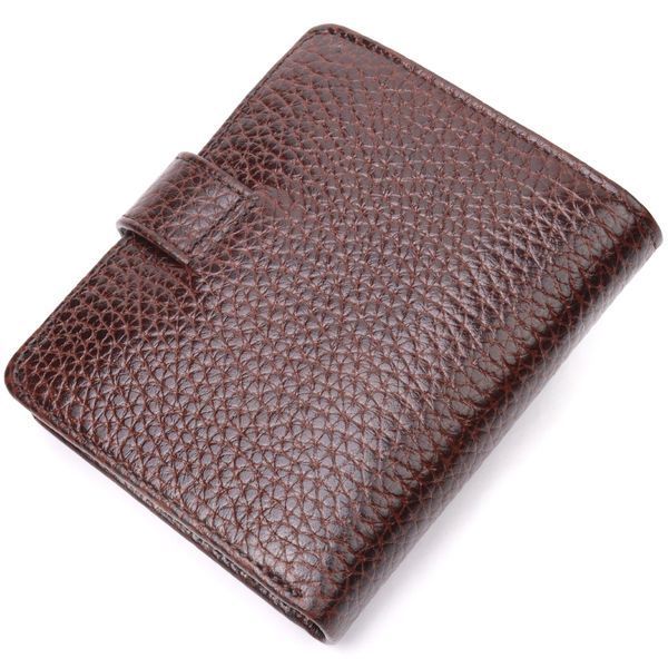 Stylish men's wallet made of genuine full-grain leather KARYA 21373 Brown 21373 фото