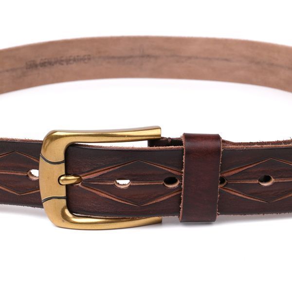 Leather belt Vintage 20132 Dark brown 20132 фото