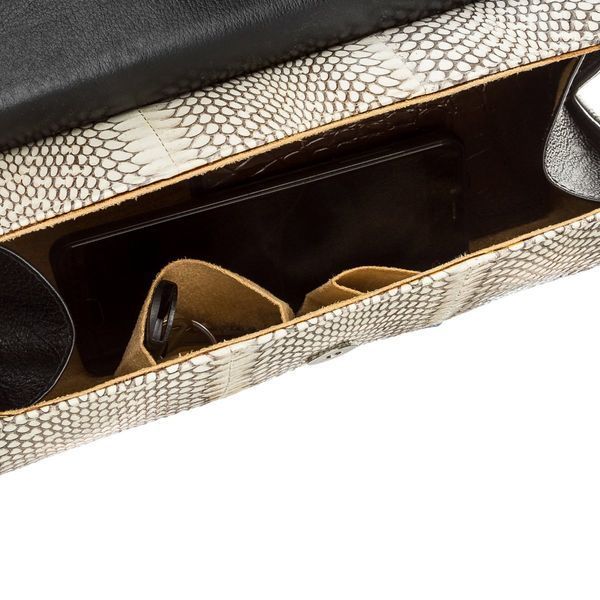 Сумка женская SNAKE LEATHER 18555 из натуральной кожи кобры Серая 18555 фото