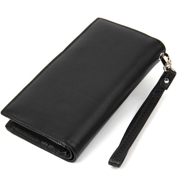 Практичный кожаный кошелек-клатч ST Leather&nbsp;19371 Черный 19371 фото