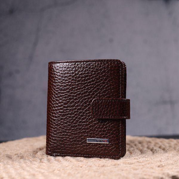 Stylish men's wallet made of genuine full-grain leather KARYA 21373 Brown 21373 фото