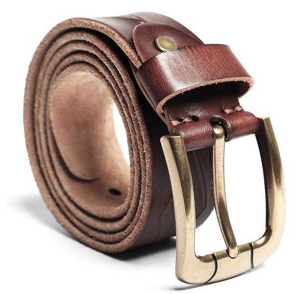 Leather belt Vintage 20132 Dark brown 20132 фото