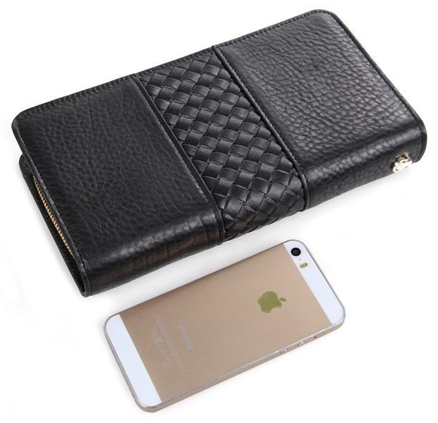 Men's clutch Vintage 14396 leather Black 20254 фото
