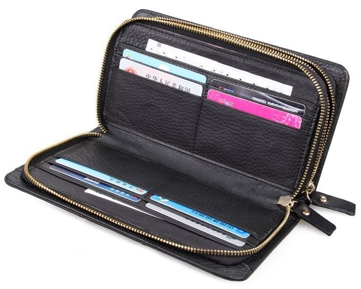 Men's clutch Vintage 14396 leather Black 20254 фото