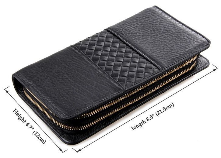 Men's clutch Vintage 14396 leather Black 20254 фото