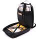 Solid men's textile backpack Vintage 20490 Black 20490 фото 5