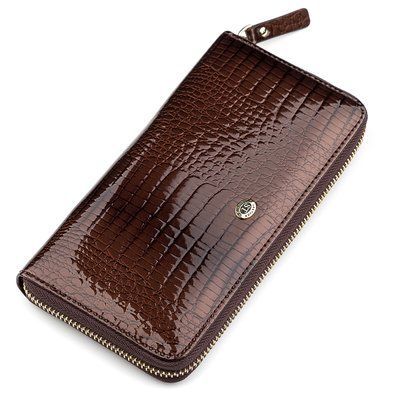Гаманець жіночий ST Leather 18398 (S4001A) з ременем на зап'ясті Коричневий 18398 фото