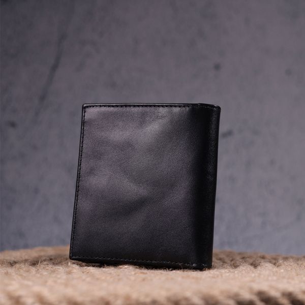 Classic men's wallet made of genuine smooth leather KARYA 21374 Black 21374 фото
