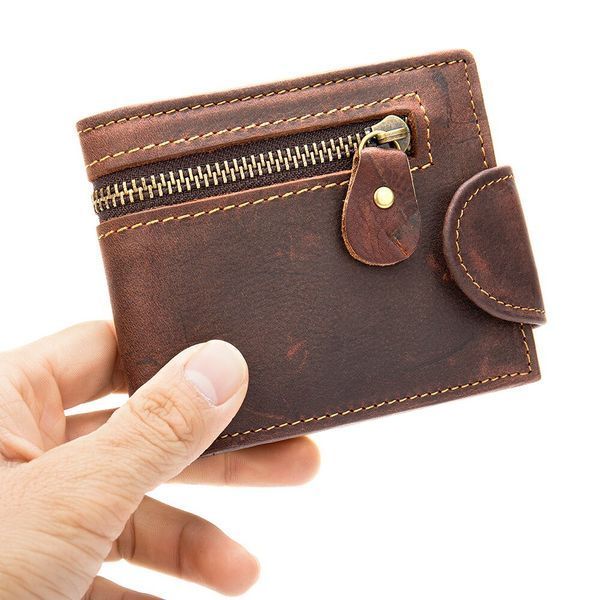 Thin men's wallet matte 20239 Vintage Brown 20239 фото