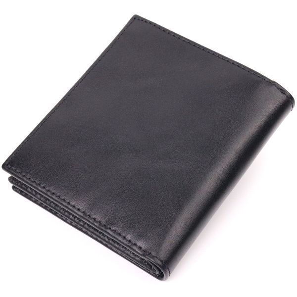 Classic men's wallet made of genuine smooth leather KARYA 21374 Black 21374 фото