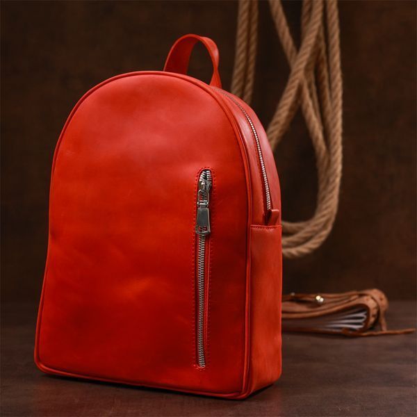 Vintage leather women's backpack Shvigel 16327 Red 16327 фото