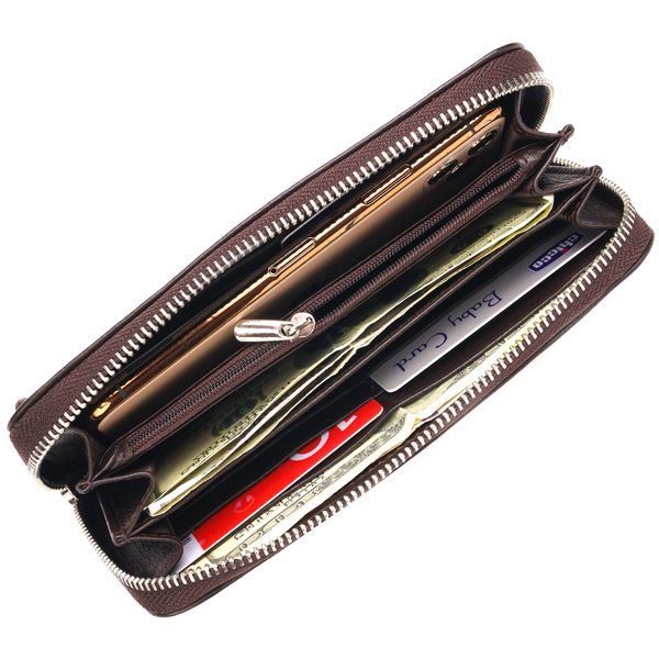 Practical wallet for women made of genuine grain leather CANPELLINI 21617 Brown 21617 фото