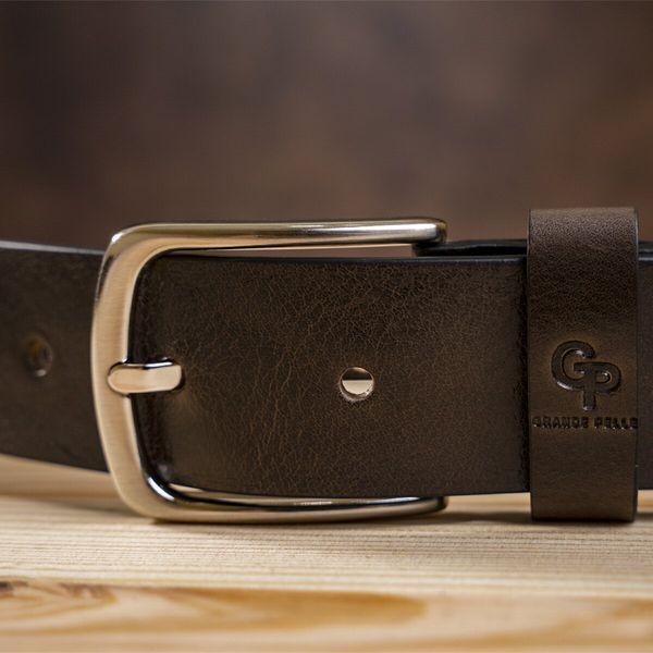 Men's denim belt Grande Pelle 11270 Cappuccino 11270 фото