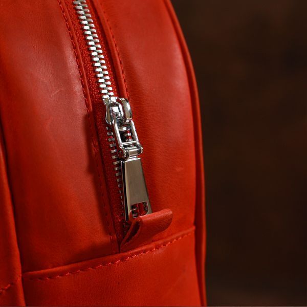 Vintage leather women's backpack Shvigel 16327 Red 16327 фото