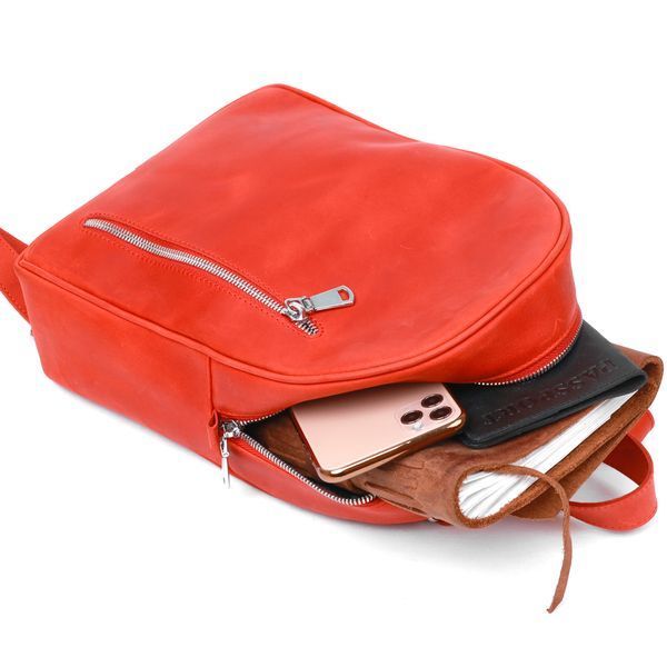 Vintage leather women's backpack Shvigel 16327 Red 16327 фото