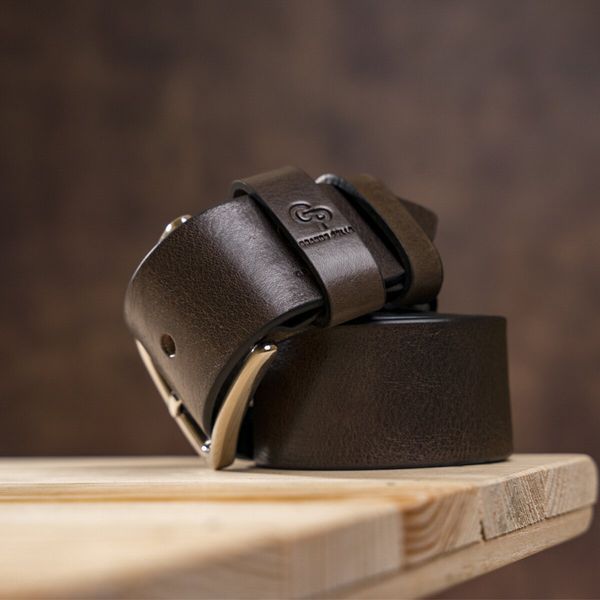 Men's denim belt Grande Pelle 11270 Cappuccino 11270 фото