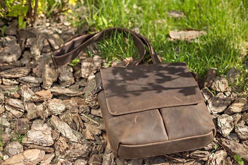 Vintage leather bag SHVIGEL 00998 Brown 20360 фото