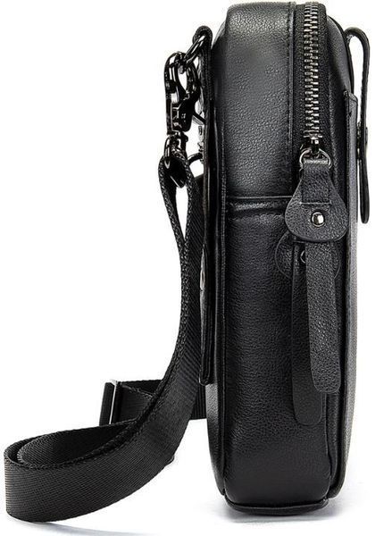 Compact genuine leather bag Vintage 14811 Black 14811 фото