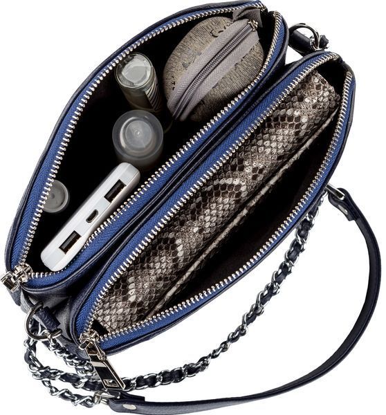Women's bag STINGRAY LEATHER 18218 made of genuine stingray leather Blue 18218 фото