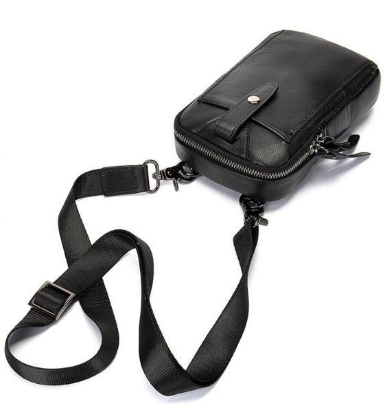 Compact genuine leather bag Vintage 14811 Black 14811 фото