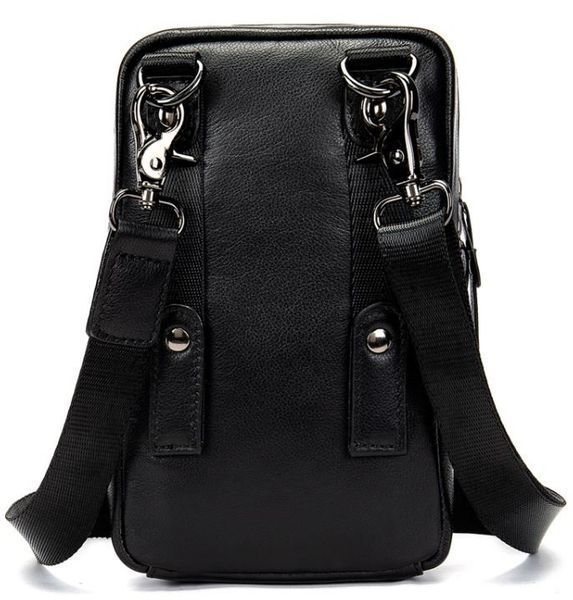 Compact genuine leather bag Vintage 14811 Black 14811 фото