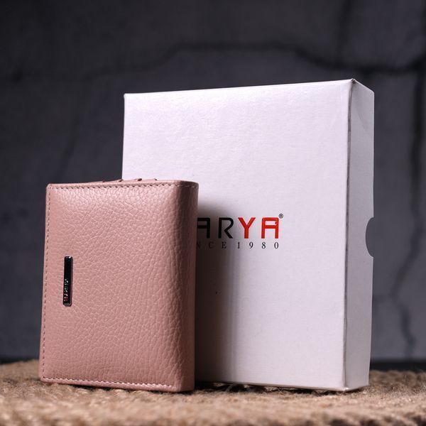 Compact women's leather wallet with coin holder KARYA 21375 Powder 21375 фото