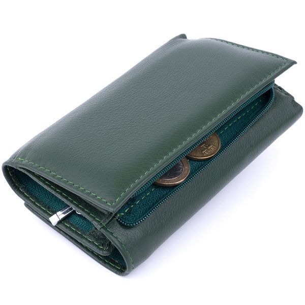 Кошелек горизонтальный с монетником на молнии унисекс ST Leather 19359 Зеленый 19359 фото