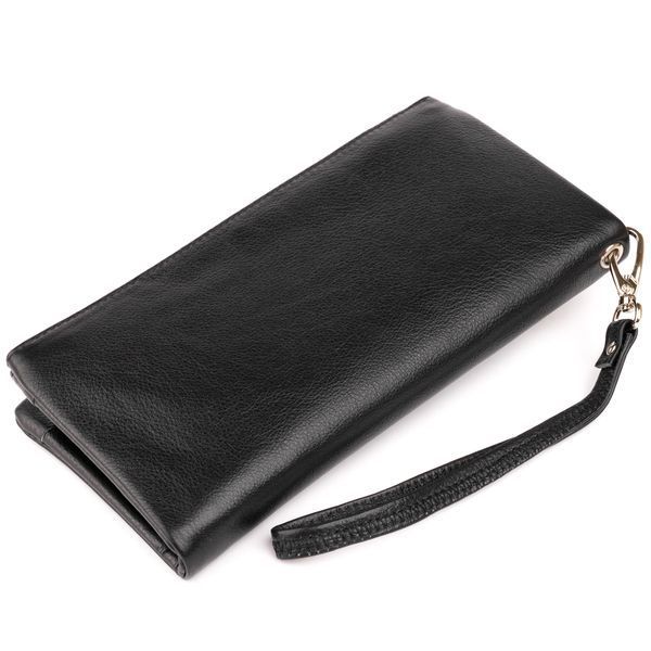 Кошелек-клатч из кожи с карманом для мобильного ST Leather 19310 Черный 19310 фото