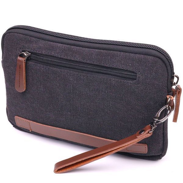 Comfortable men's textile purse 21258 Vintage Black 21258 фото