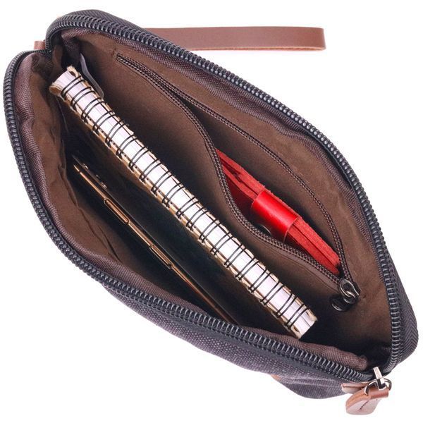 Comfortable men's textile purse 21258 Vintage Black 21258 фото