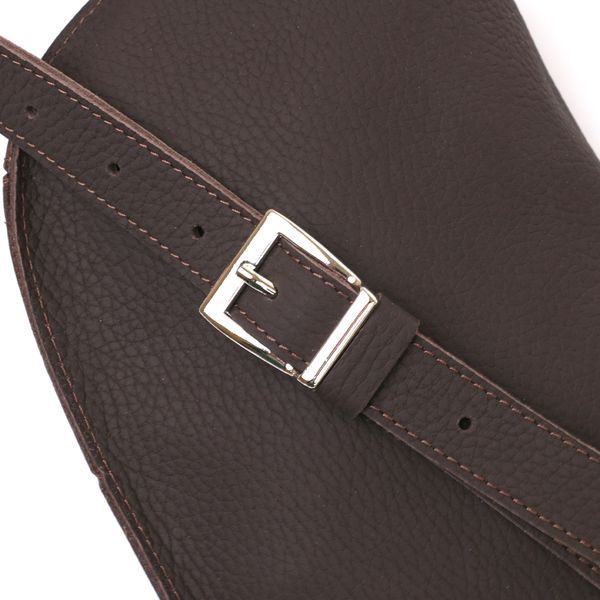 Matte leather banana boat Shvigel 16381 Brown 16381 фото