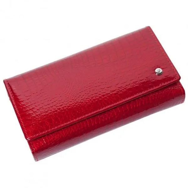 Женский лаковый кошелек F. Leather Collection AL-AE46 Красный AE 46-3 фото