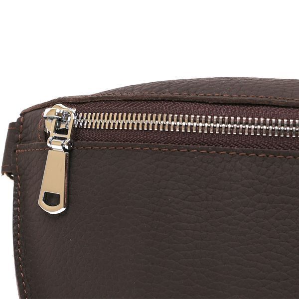 Matte leather banana boat Shvigel 16381 Brown 16381 фото