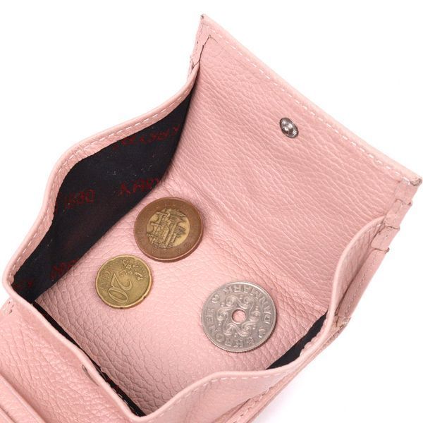 Compact women's leather wallet with coin holder KARYA 21375 Powder 21375 фото