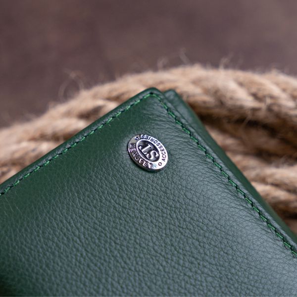 Кошелек горизонтальный с монетником на молнии унисекс ST Leather 19359 Зеленый 19359 фото