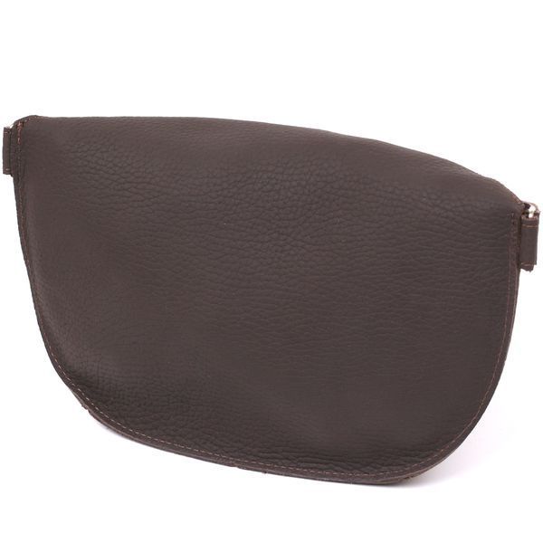 Matte leather banana boat Shvigel 16381 Brown 16381 фото
