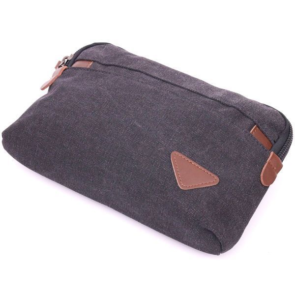 Comfortable men's textile purse 21258 Vintage Black 21258 фото